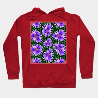 Cute Purple Aster Pattern Hoodie